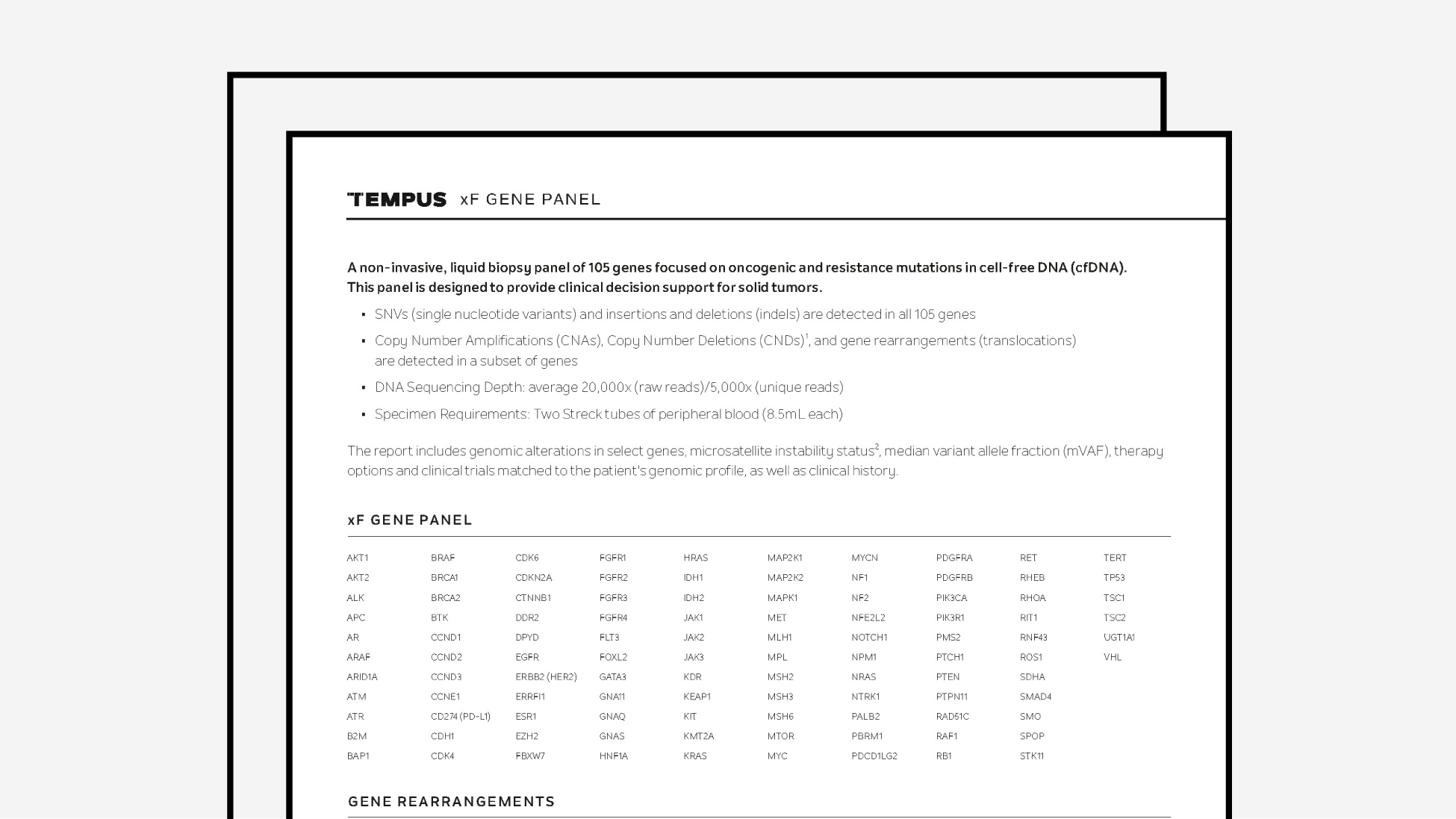 Tempus xF Gene Panel