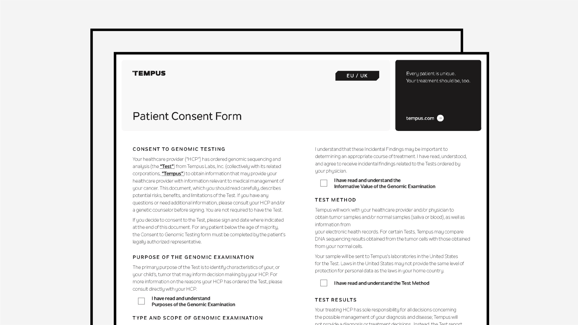 Patient Consent Form (EU/UK)