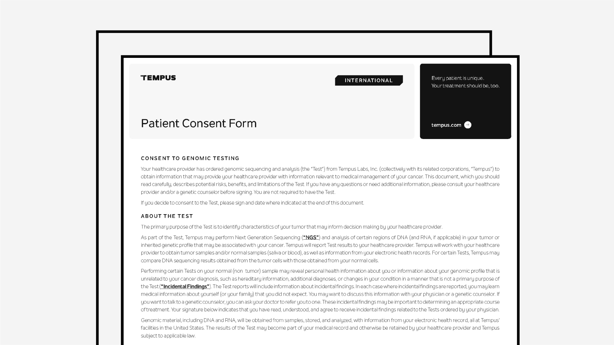 Patient Consent Form (International)