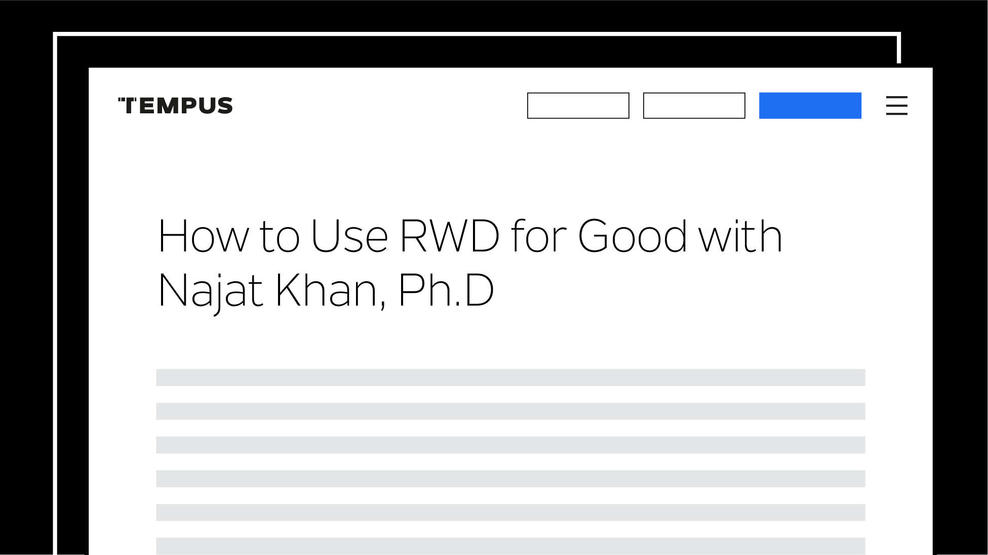 How to use RWD for good with Najat Khan, Ph.D