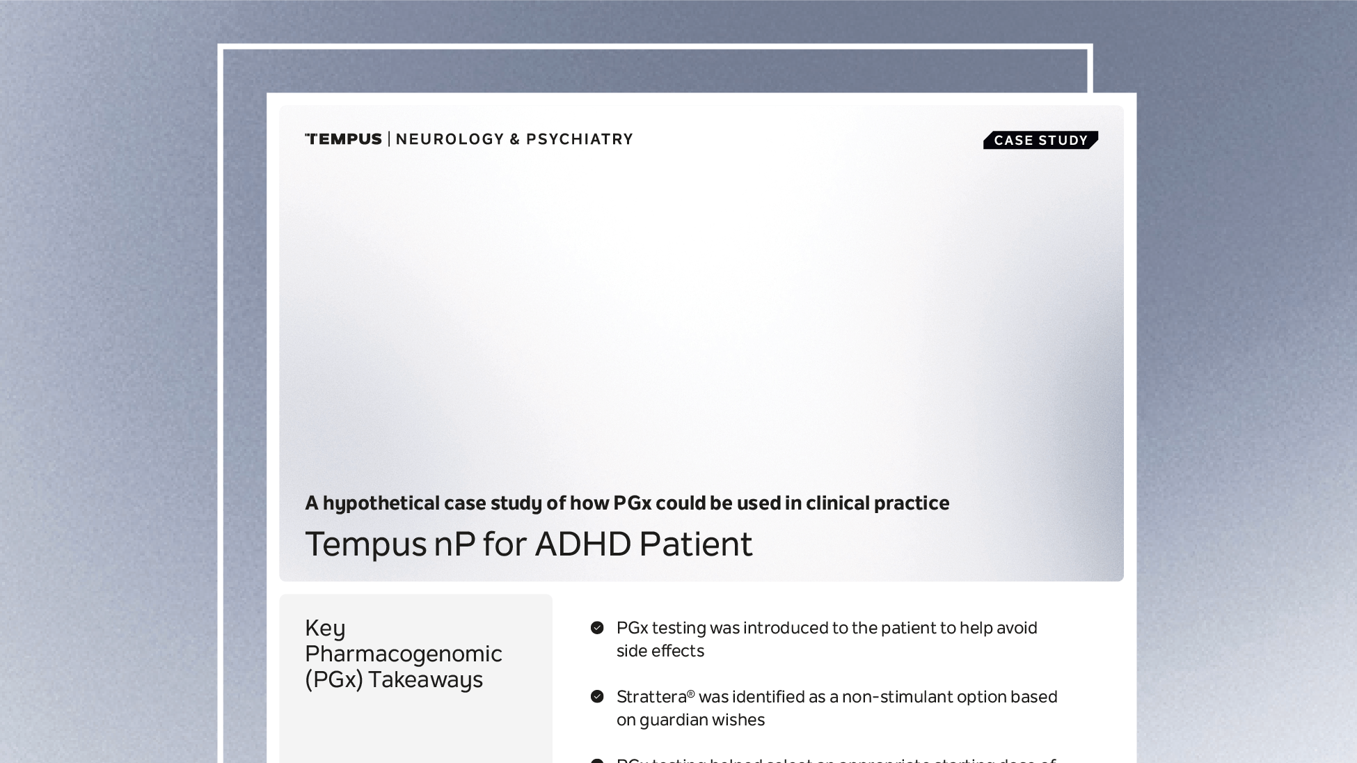 PGx case for ADHD patient (hypothetical)