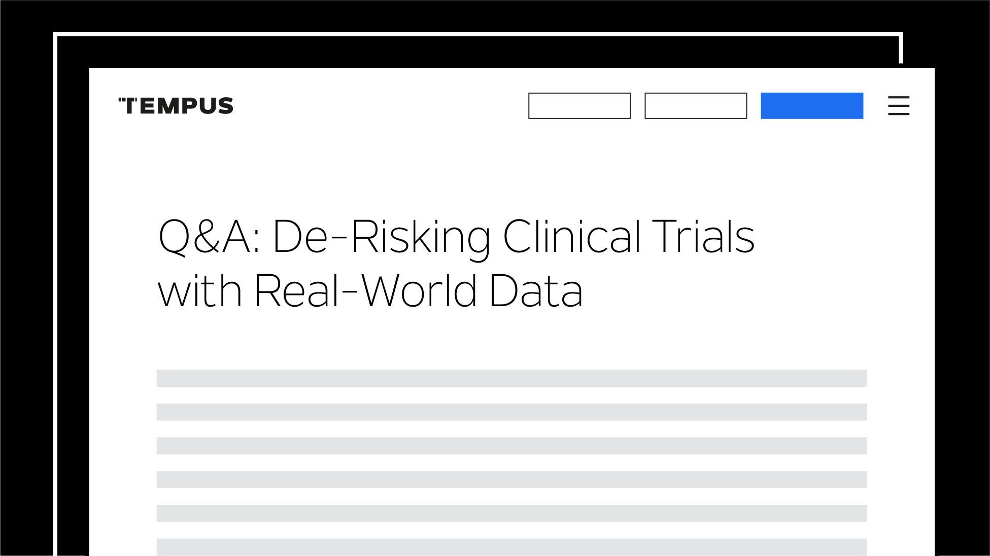 Q&A: De-Risking Clinical Trials with Real-World Data