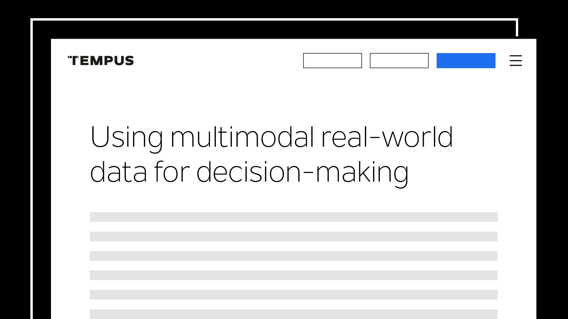 Using multimodal real-world data for decision-making