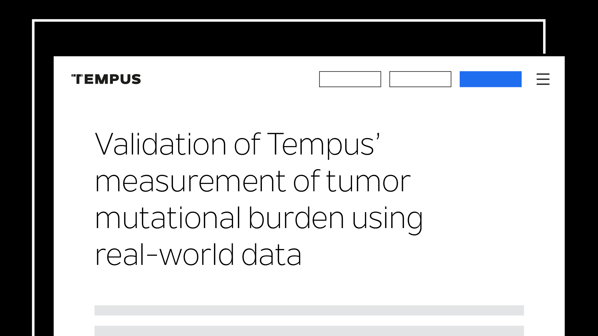 Validation of Tempus’ measurement of tumor mutational burden using real-world data