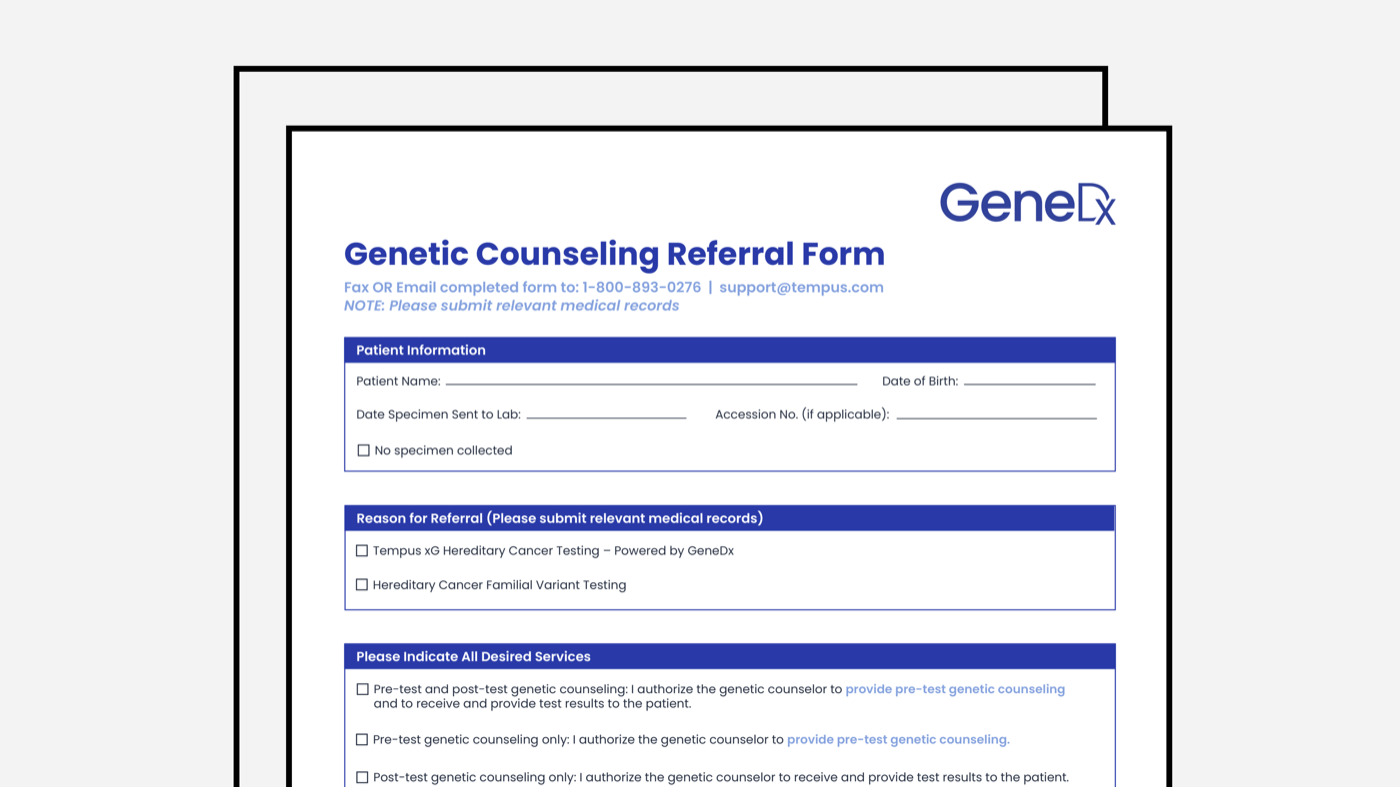 MyGene Genetic Counseling Referral Form