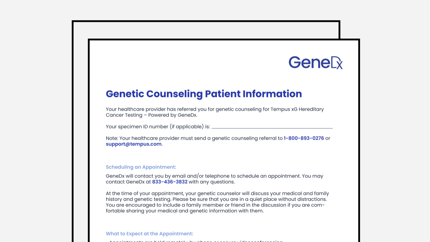 MyGene Patient Information Form