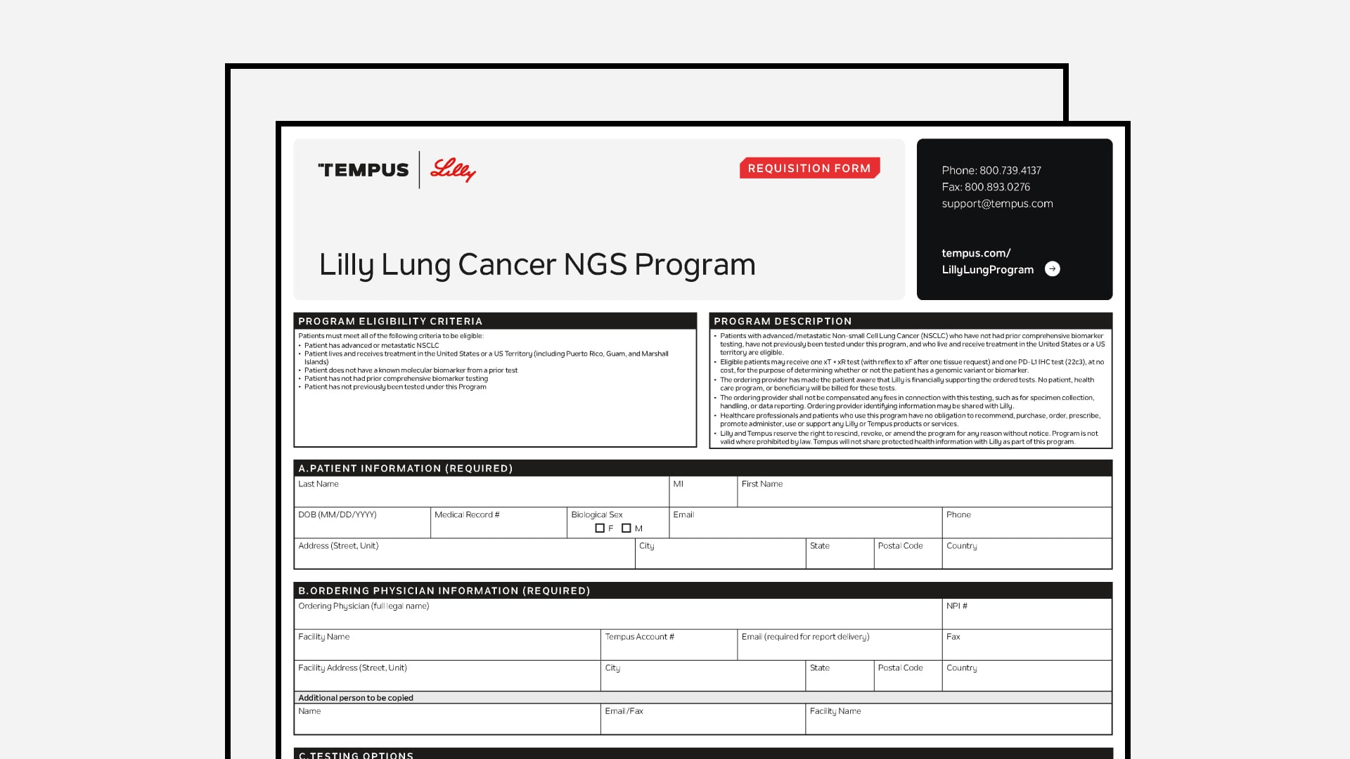 Requisition Form (Lilly Lung Program)