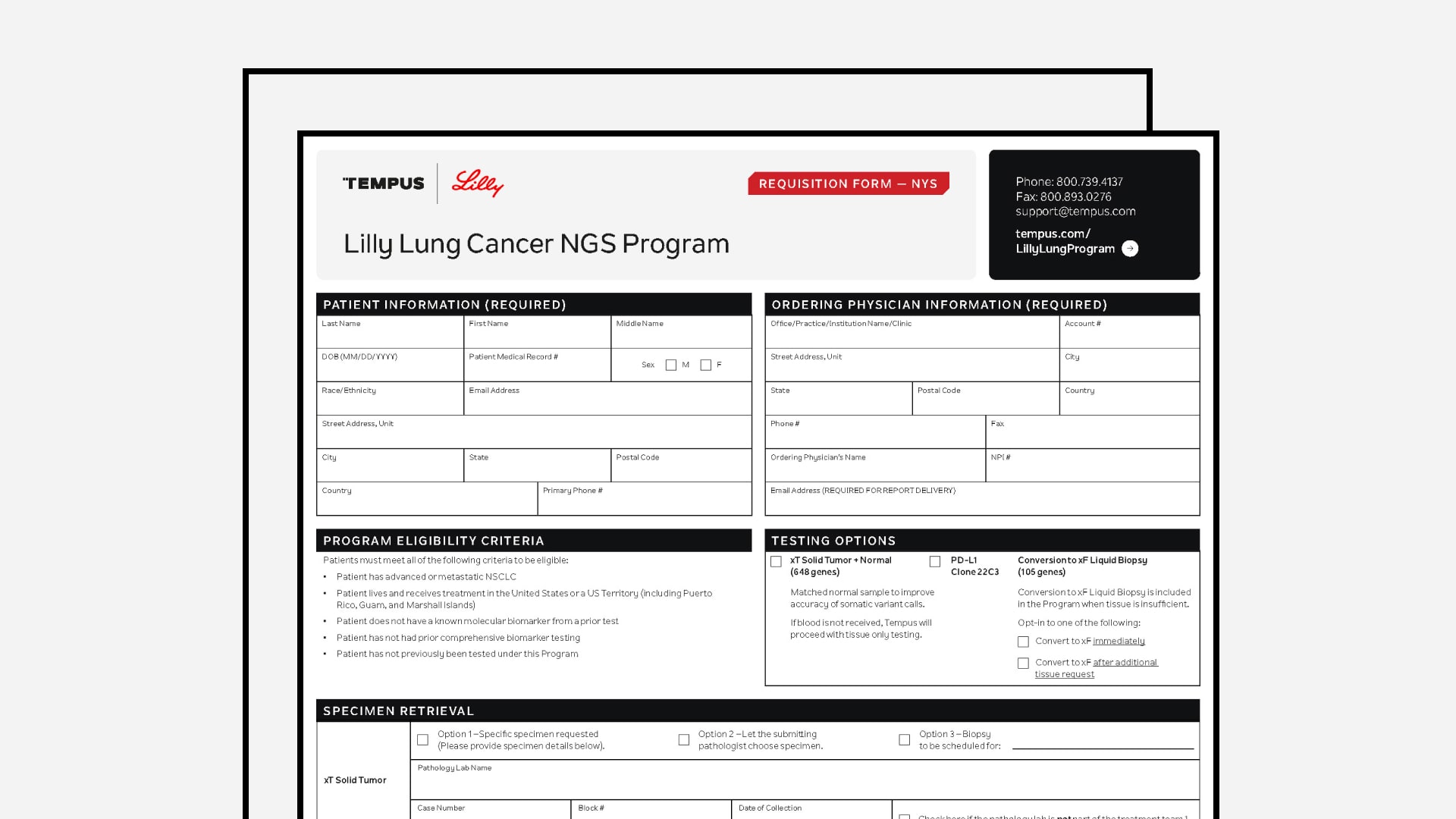 Requisition Form (Lilly Lung Program - NYS)