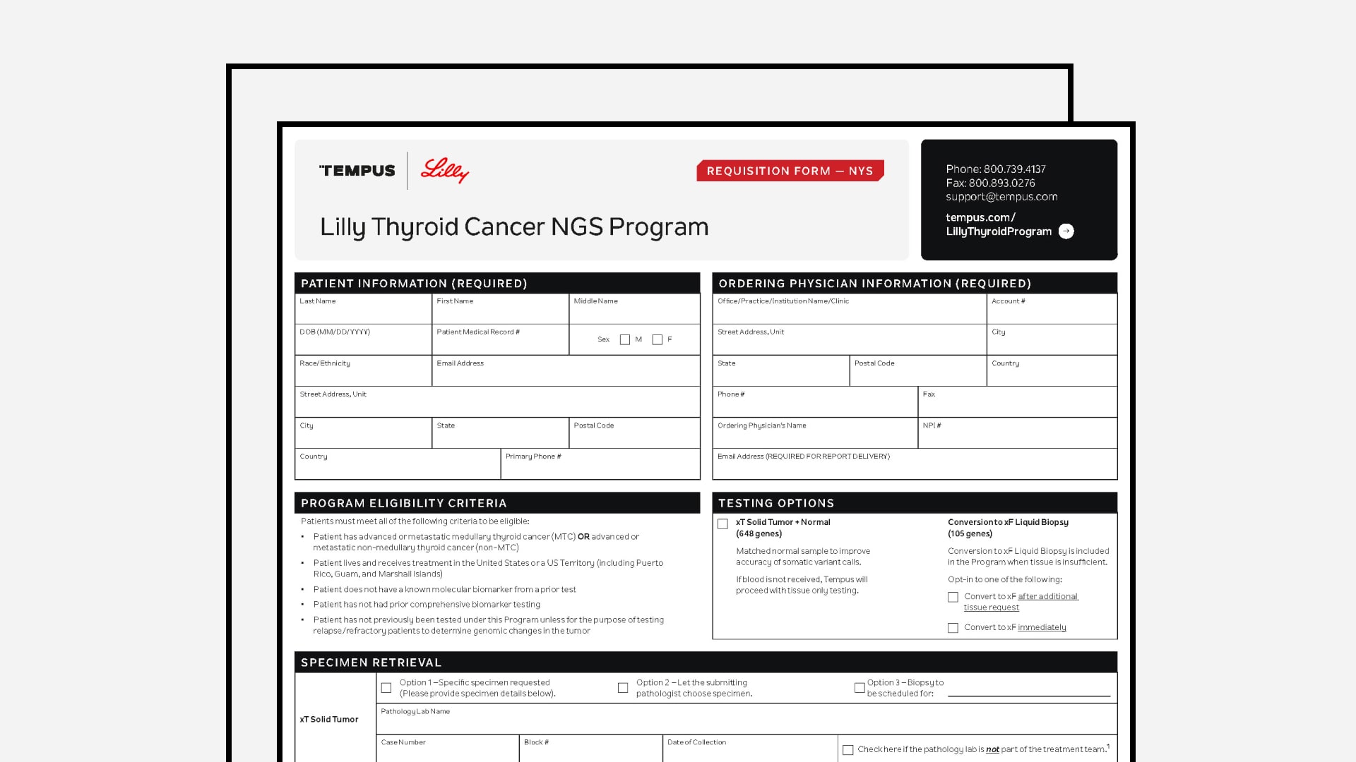 Requisition Form (Lilly Thyroid Program - NYS)