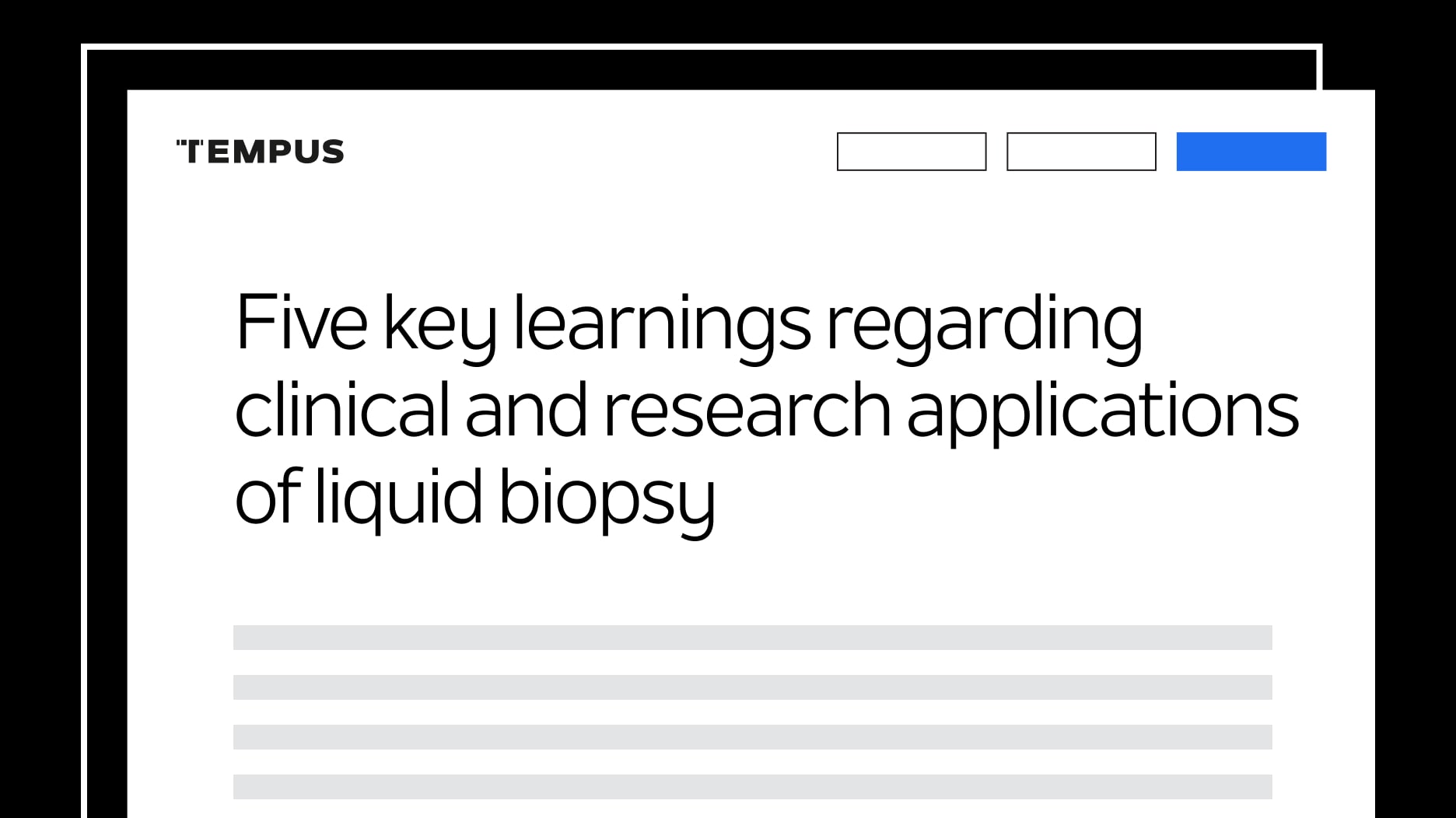 Five key learnings regarding clinical and research applications of liquid biopsy