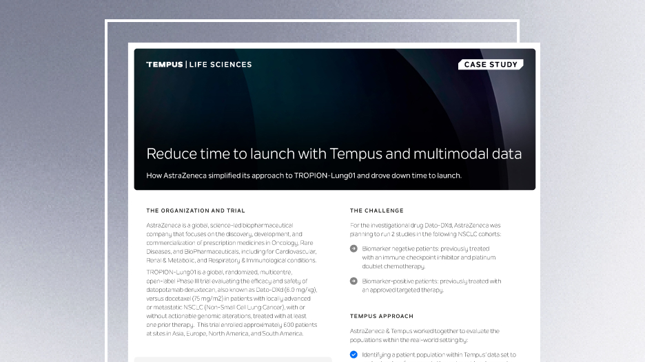 Reduce time to launch with Tempus and multimodal data