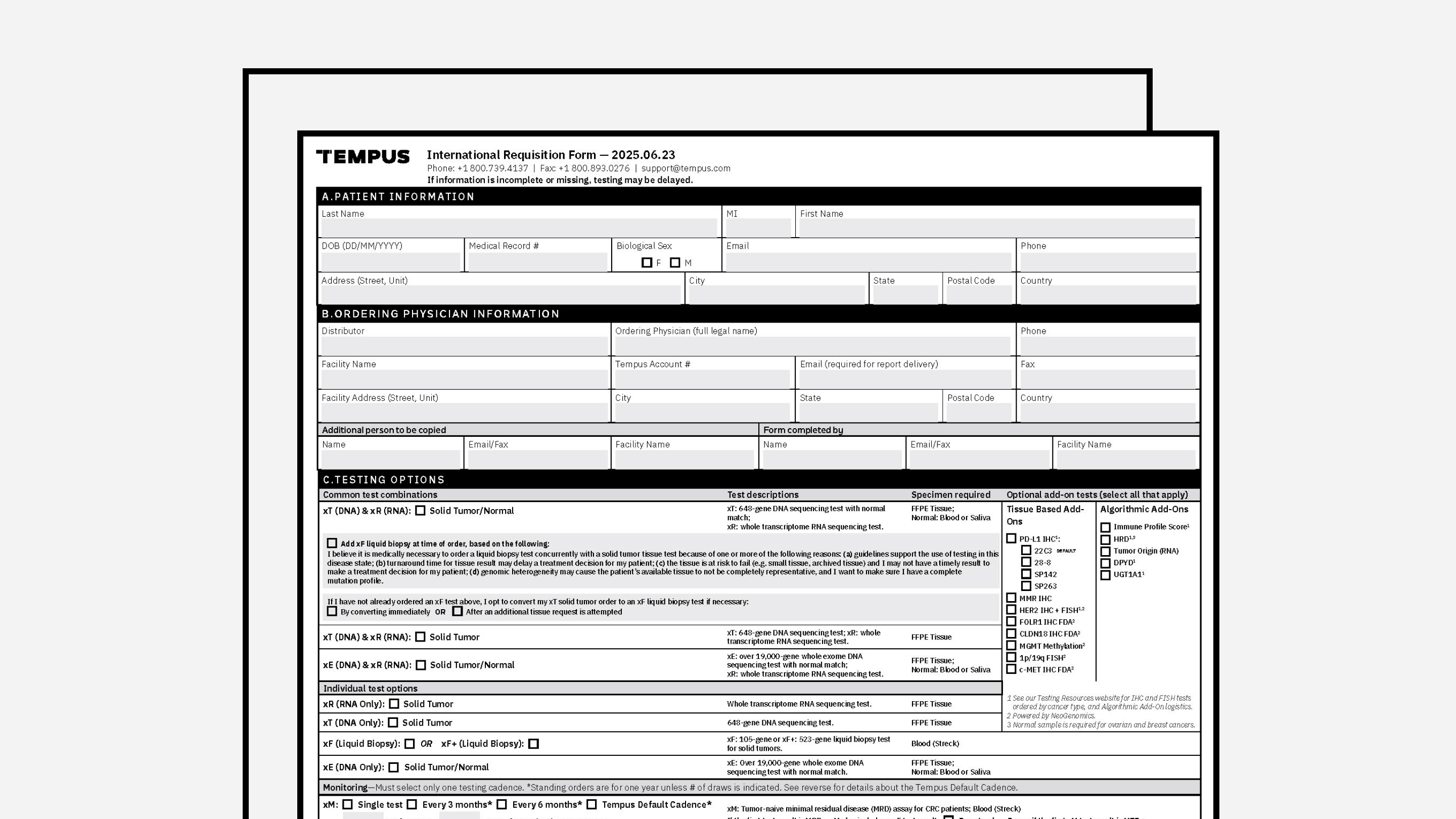 Requisition Form (International)