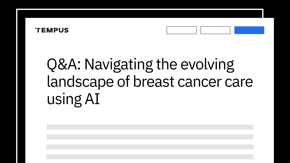 Q&A: Navigating the evolving landscape of breast cancer care using AI