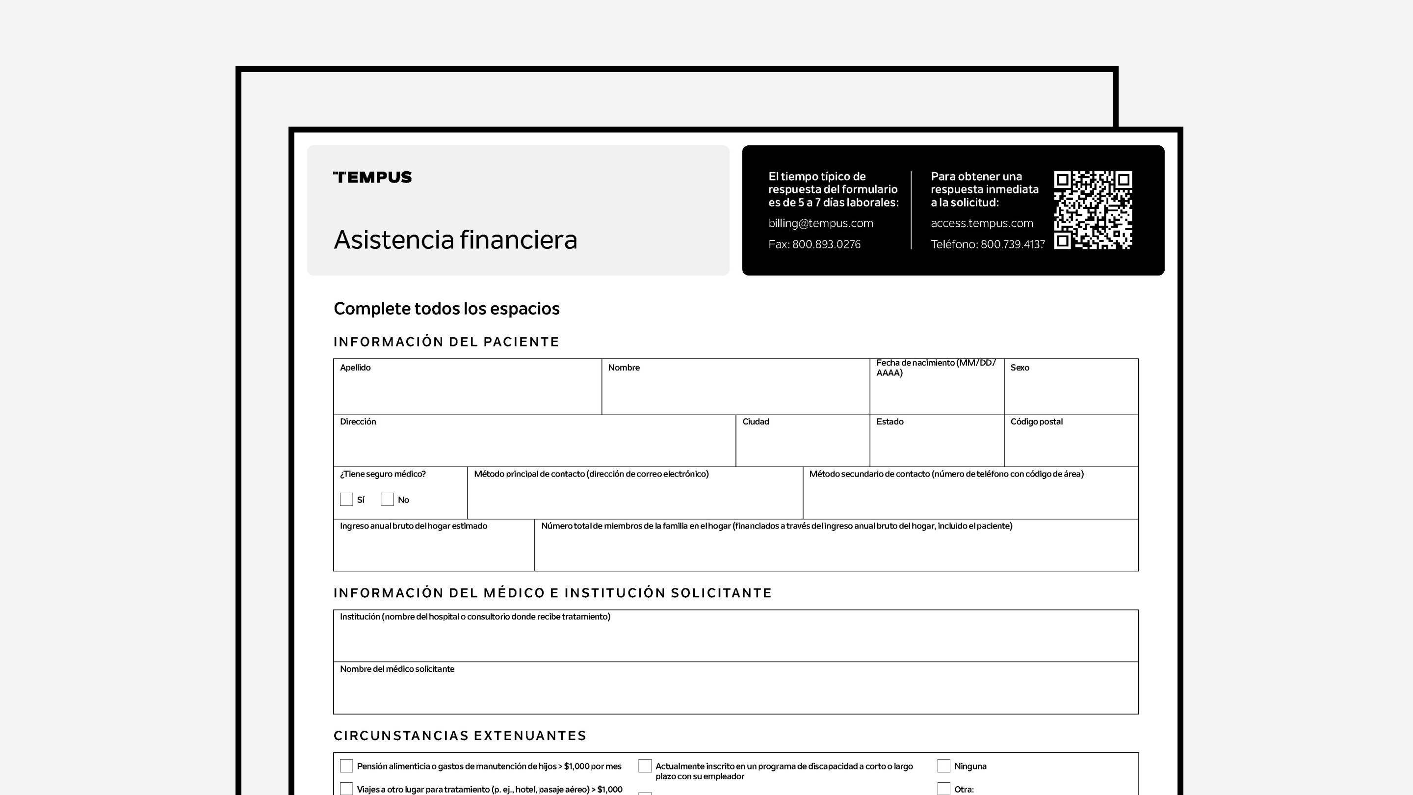 Financial Assistance Form (Spanish)