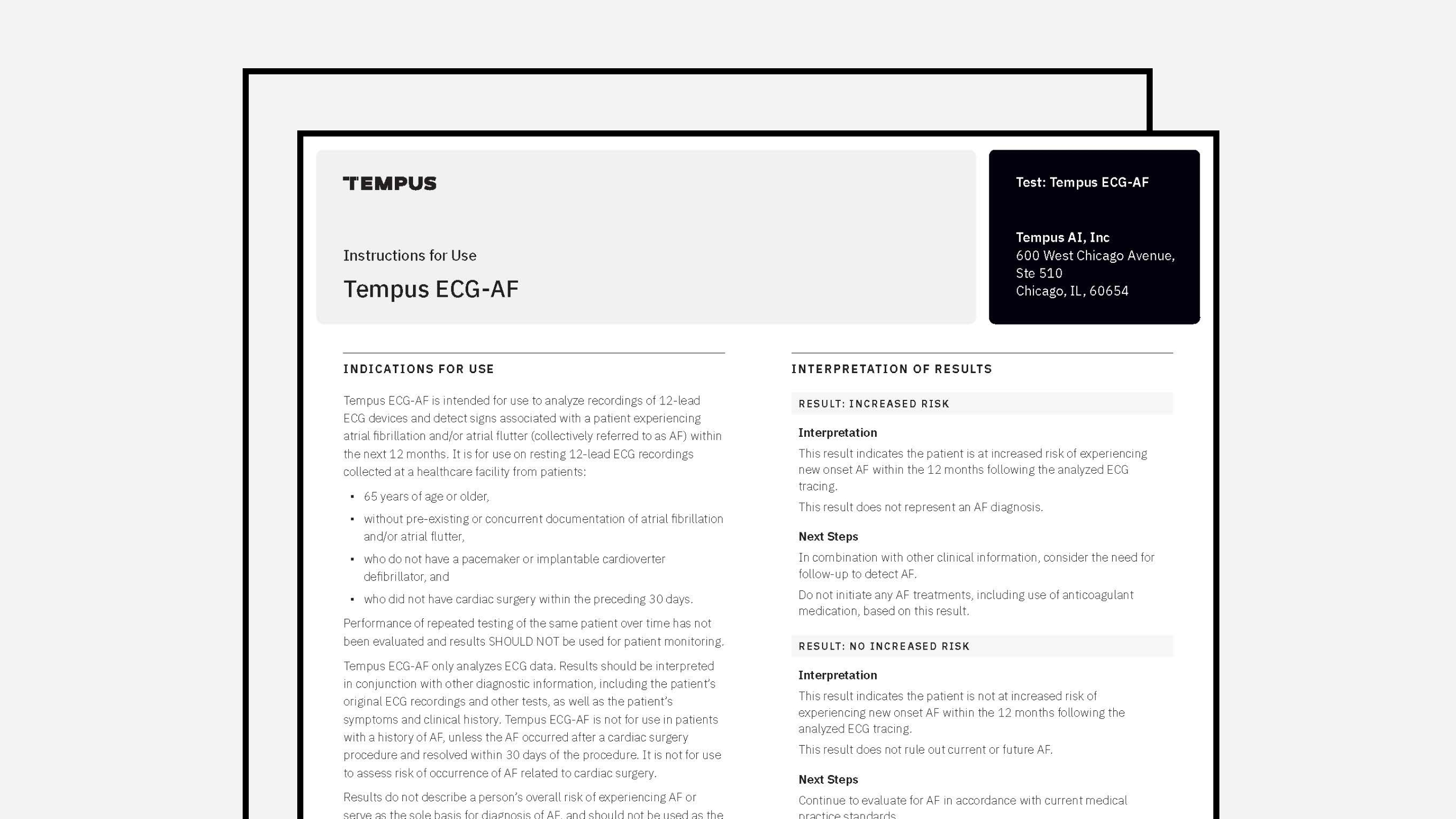 Tempus ECG AF