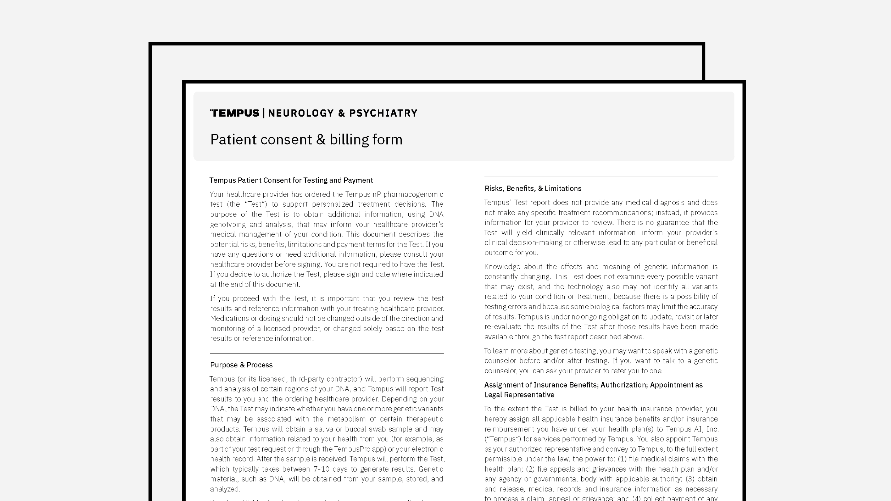Tempus nP Patient Consent Form