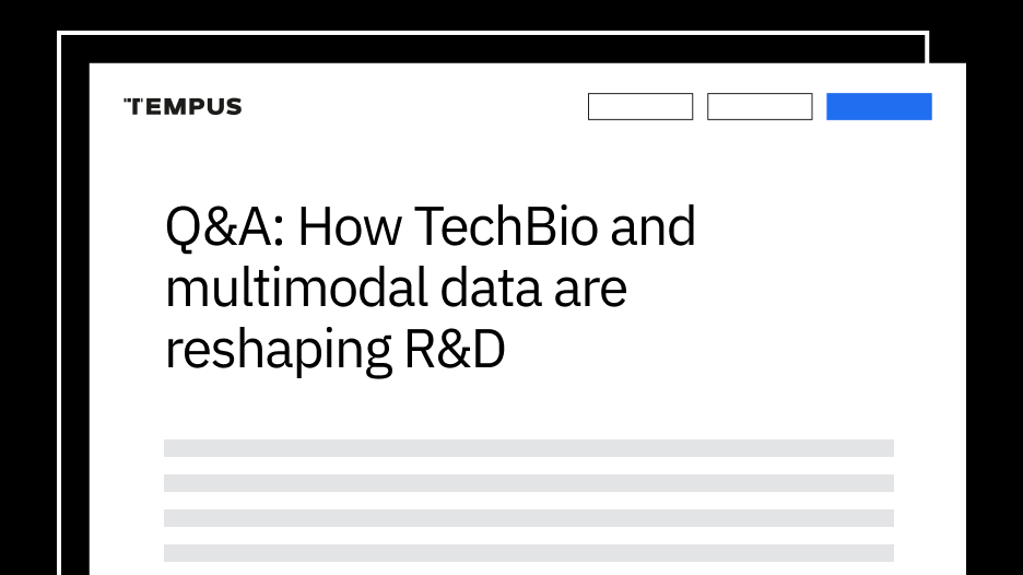 Q&A: How TechBio and multimodal data are reshaping R&D