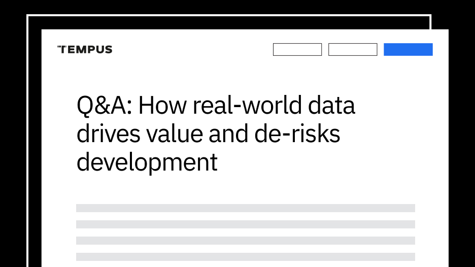 How real-world data drives value and de-risks development