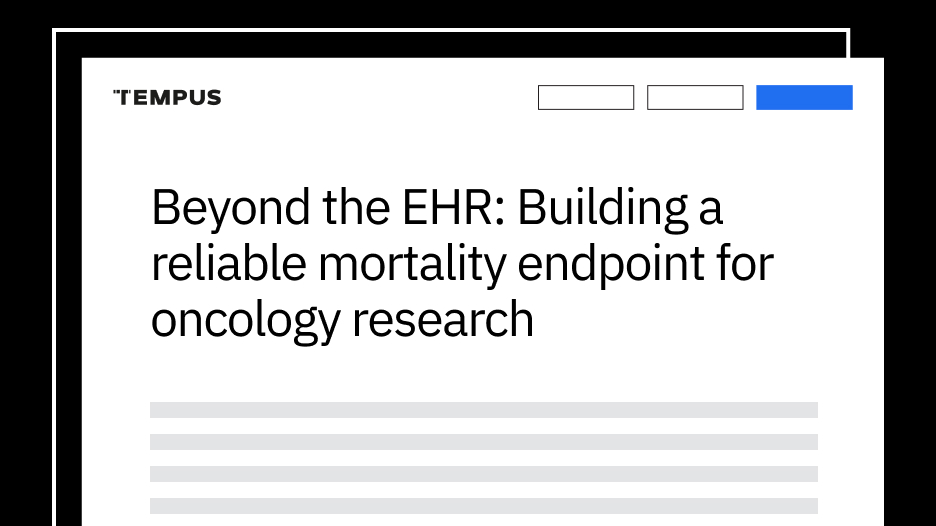 Beyond the EHR: Building a reliable mortality endpoint for oncology research