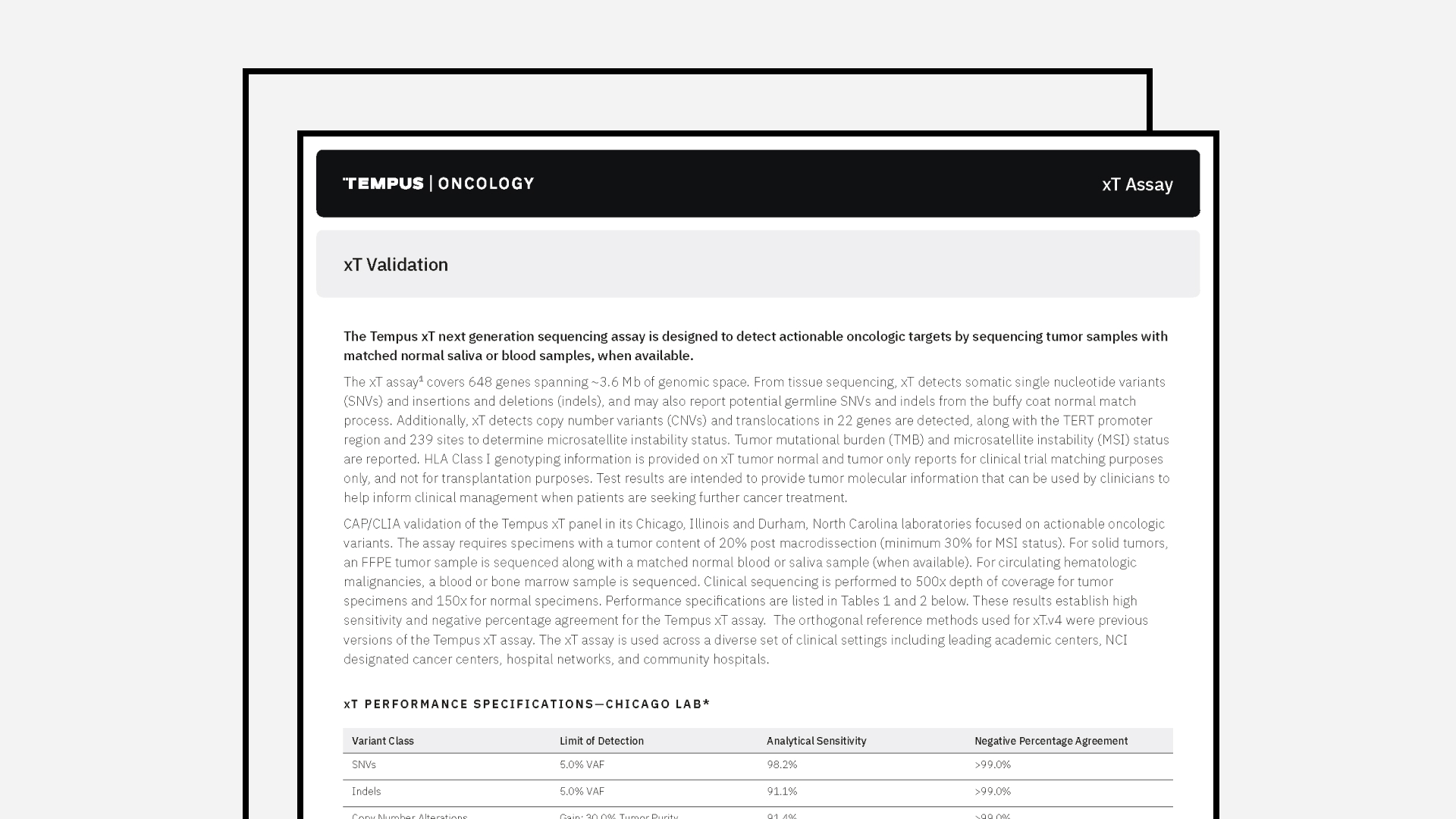 Tempus xT Validation