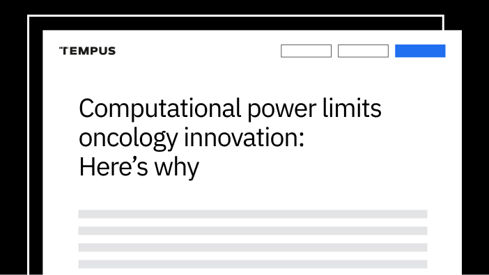 Computational power limits oncology innovation: Here’s why